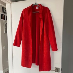 Zara Women's Vibrant Red Trench Coat